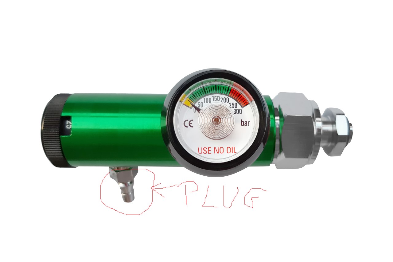DIN477 oxygen regulator
